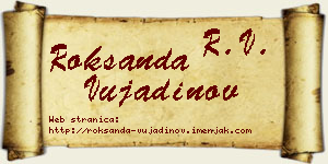 Roksanda Vujadinov vizit kartica